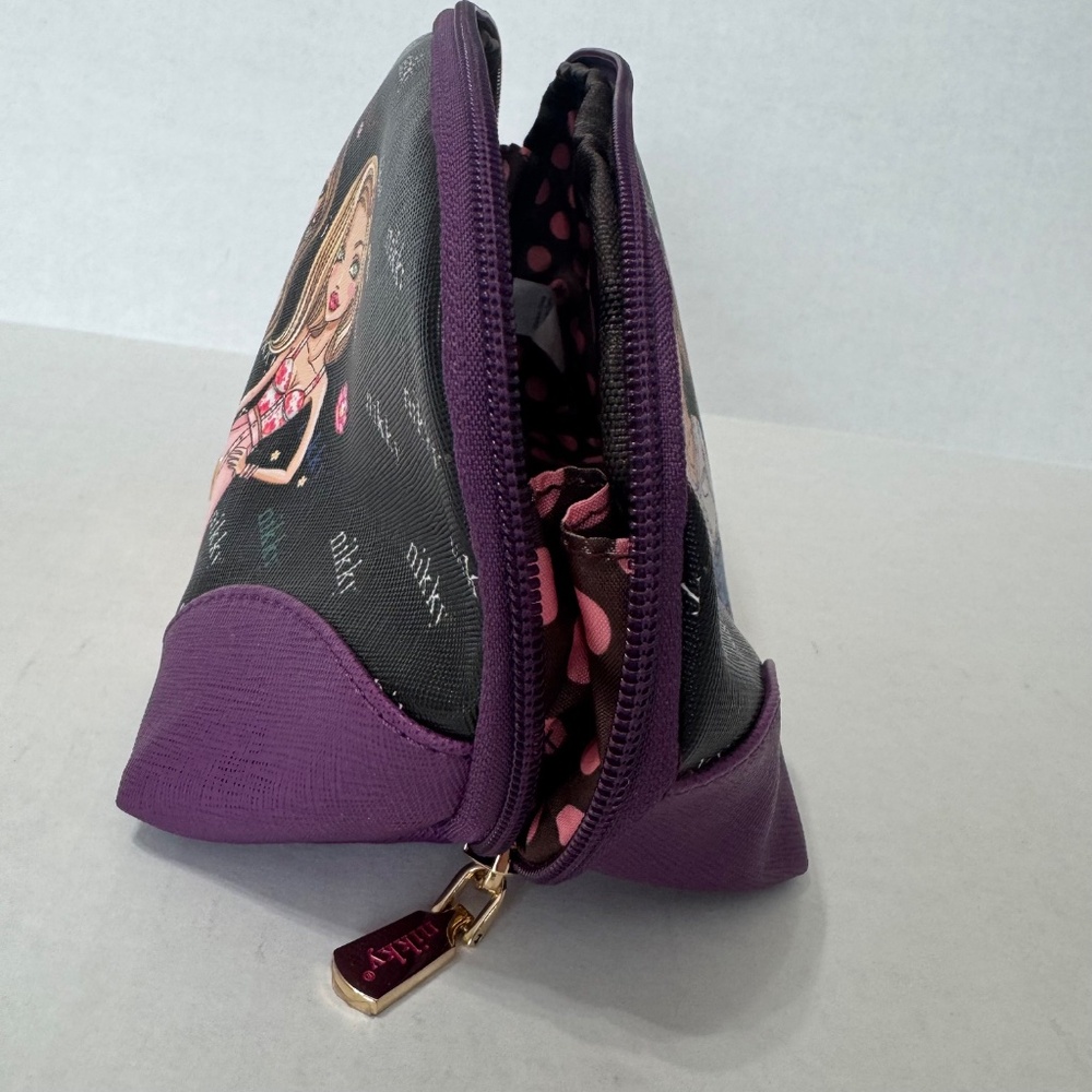 NIKKY Nicole Lee Cosmetic Makeup Bag Fashion Girl Big Eye Girls Best Friends BFF - Picture 3 of 10